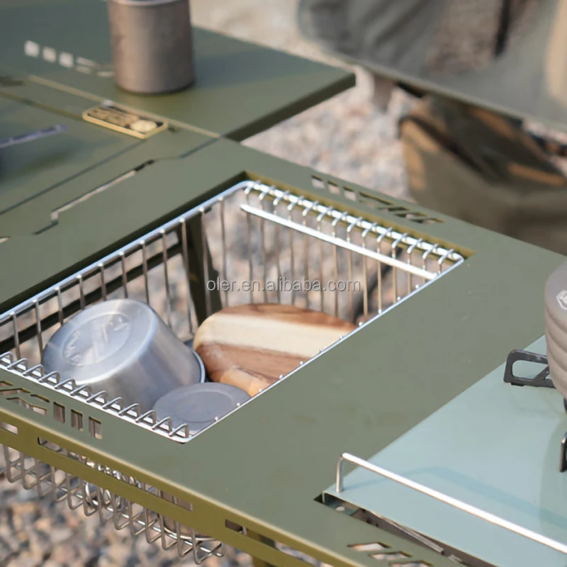 Customized Outdoor Camping Wire Mesh Tray for Table Stainless Steel Kitchen Sink Dish Drainer Basket