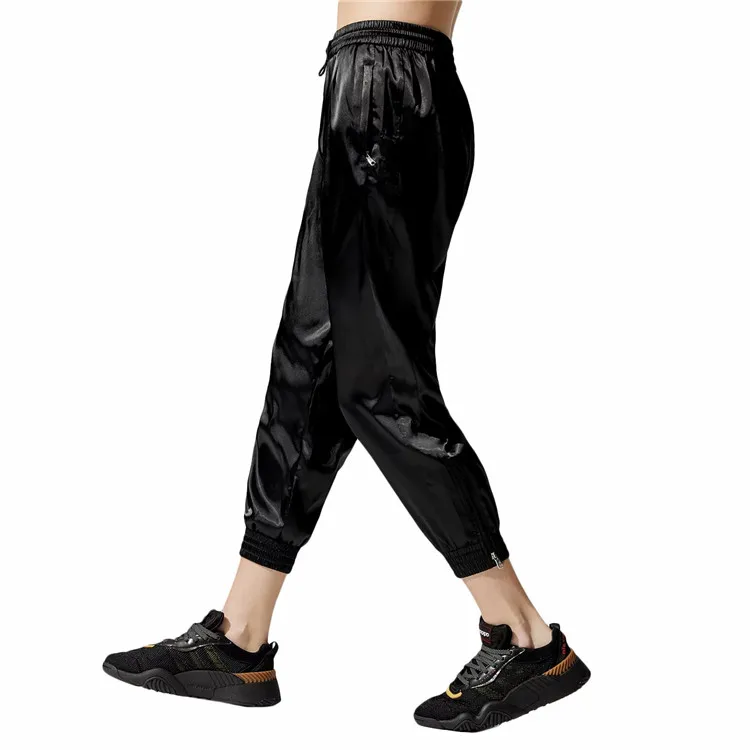 Factory Main Product Custom Fashion Comfortable Ladies Satin Sportswear Jogger Pants