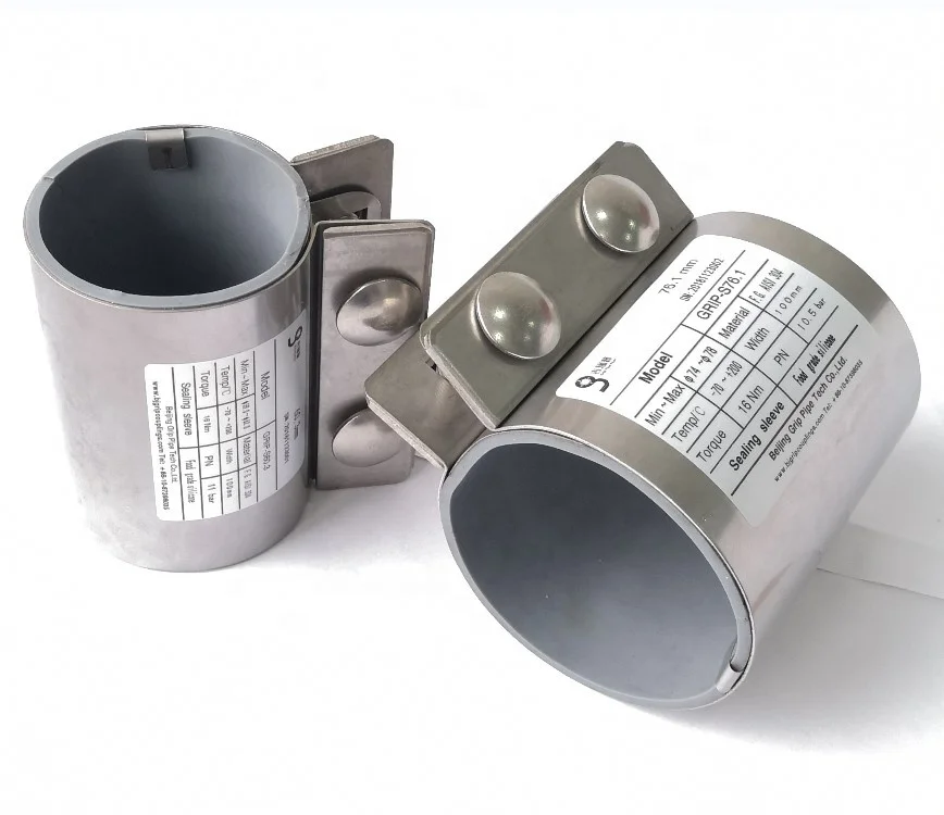 Fifting-abrazadera two thumbscrews galvanized tube, pipe clamps with bolts anti corrosion, rubberwood EPDM Coupling