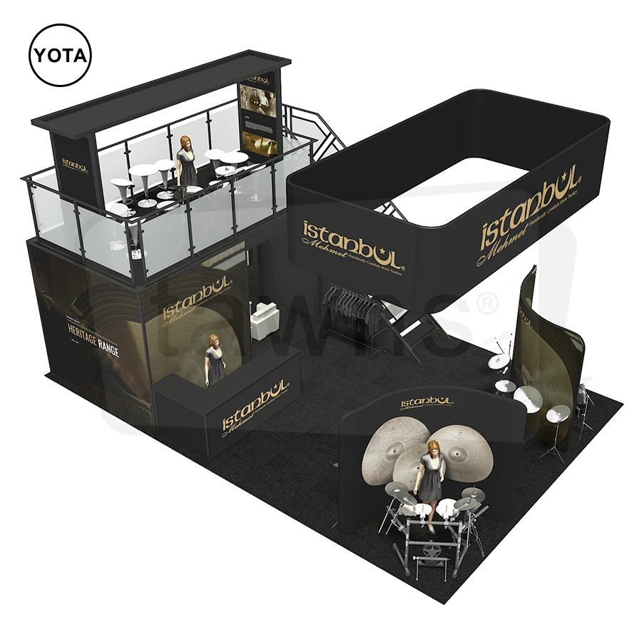 Модульная Двухуровневая алюминиевая стендовая буксировочная площадка takm 20x30 выставочный