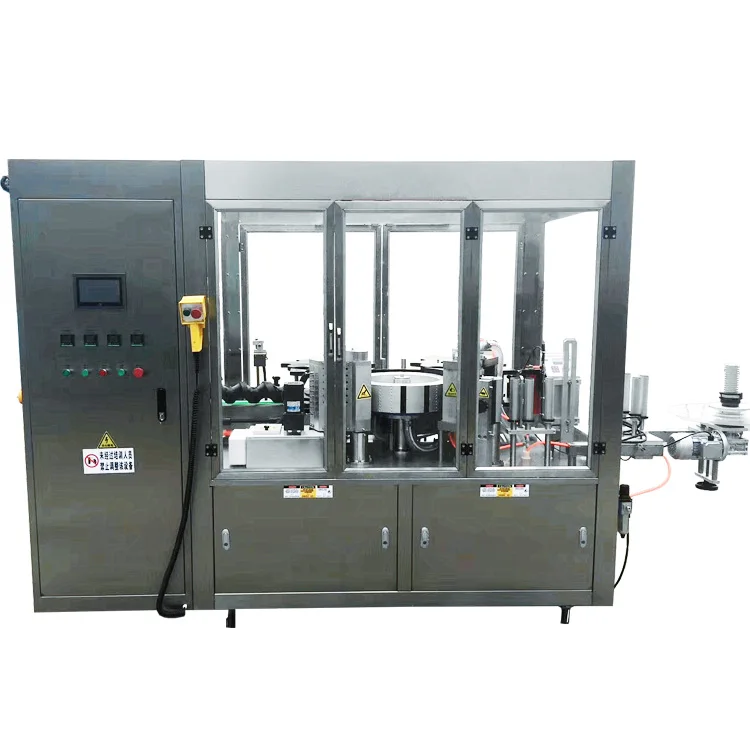 OPP Hot Melt Glue Labeling Machine Round Bottle Labeling Applicator for Plastic Bottles Mineral Water Beverage Drink Production