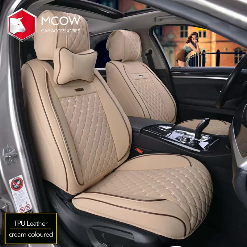 
Mcow Hot Sell In Amazon PU Leather Removable Car Seat Cover Fit For All Car Type 