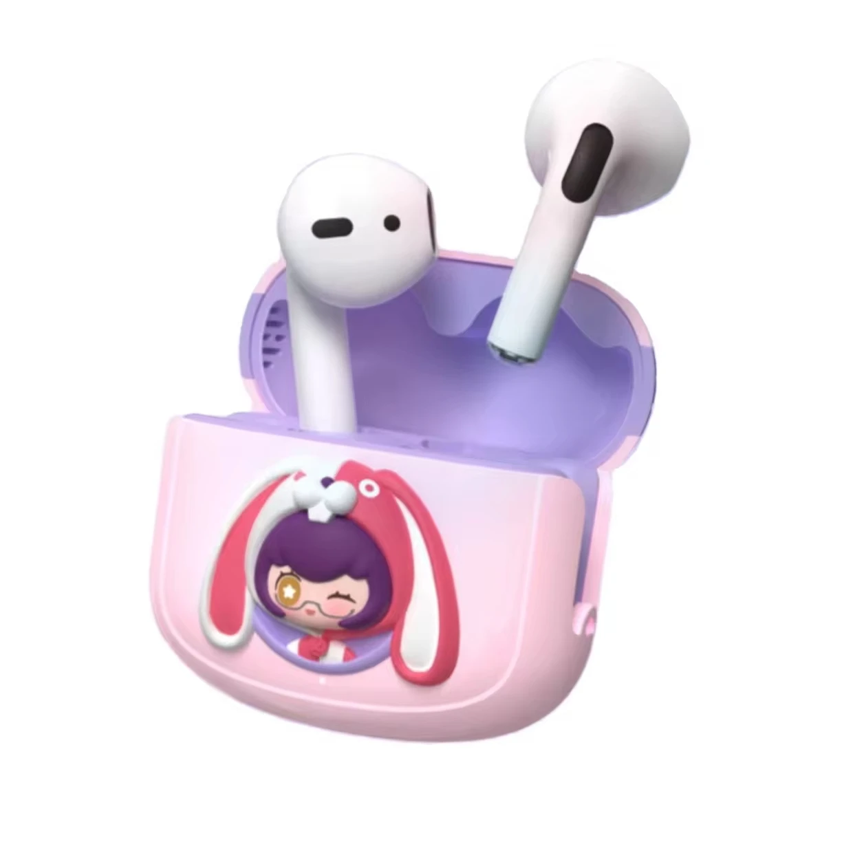 Милый мультяшный чехол Airpods милый с брелоком для животных Bluetooth сумка наушников Слепая Коробка
