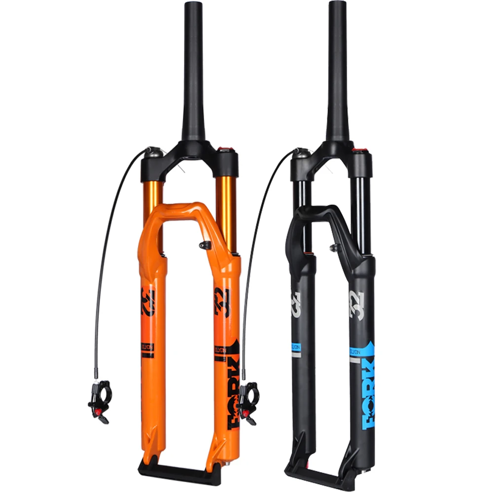 26/27.5/29 Inch Mountain Bike Forks Magnesium Aluminum Alloy Bicycle Front Air Suspension Fork