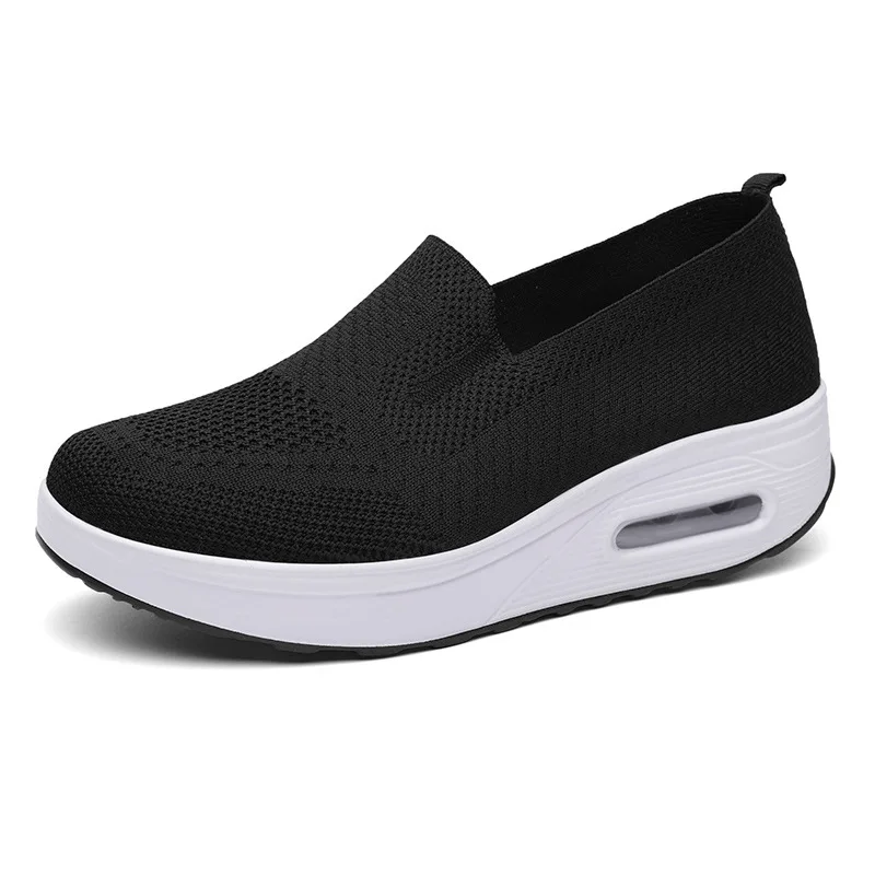 2022 Fashion Knitted Women Slip-on Walking Shoes Fashion Casual Sneakers