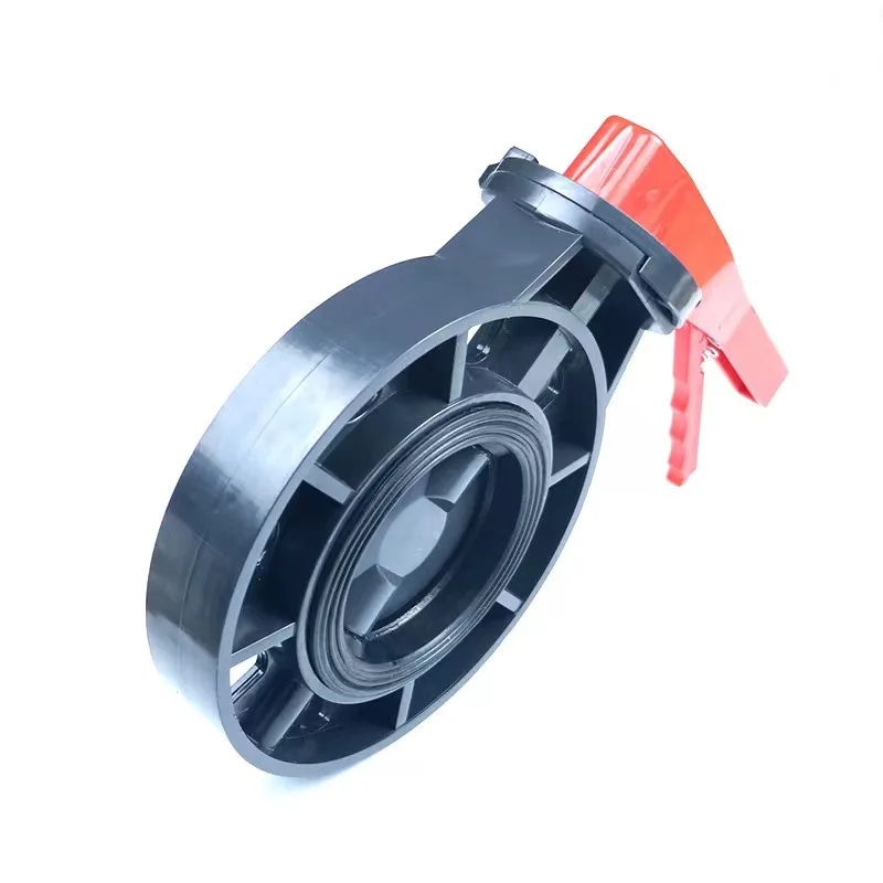 High Quality EPDM Rubber Wafer Gear Turbine Seat Water PVC Manual Butterfly Valve 6 inch Stainless Steel for Industrial Pipeline