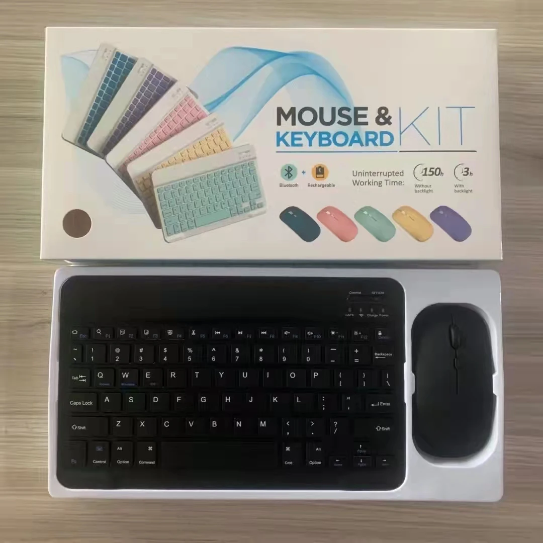 Manufacturers Wireless Keyboard and Mouse Mini Rechargeable Spanish Keyboard With Mouse Russian Keyboard For PC Tablet Phone