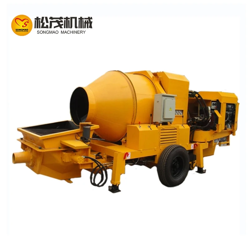 SongMao40 Mini Small Diesel/Electric Mobile portable concrete mixers pump