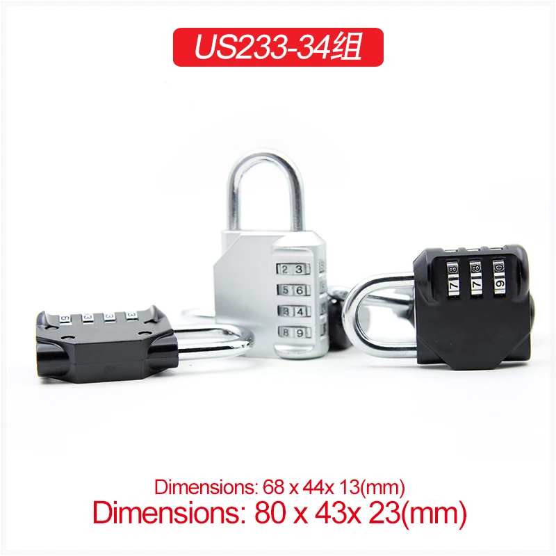 Hot selling big size Travel security suitcase 4 Digit password Luggage combination lock padlock code
