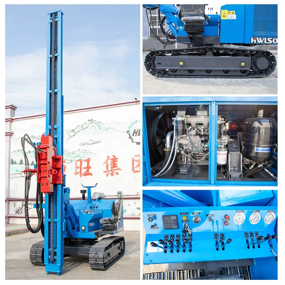 Best selling HWL500 PILE DRIVER Hengwang solar post driver with pile driver hammer