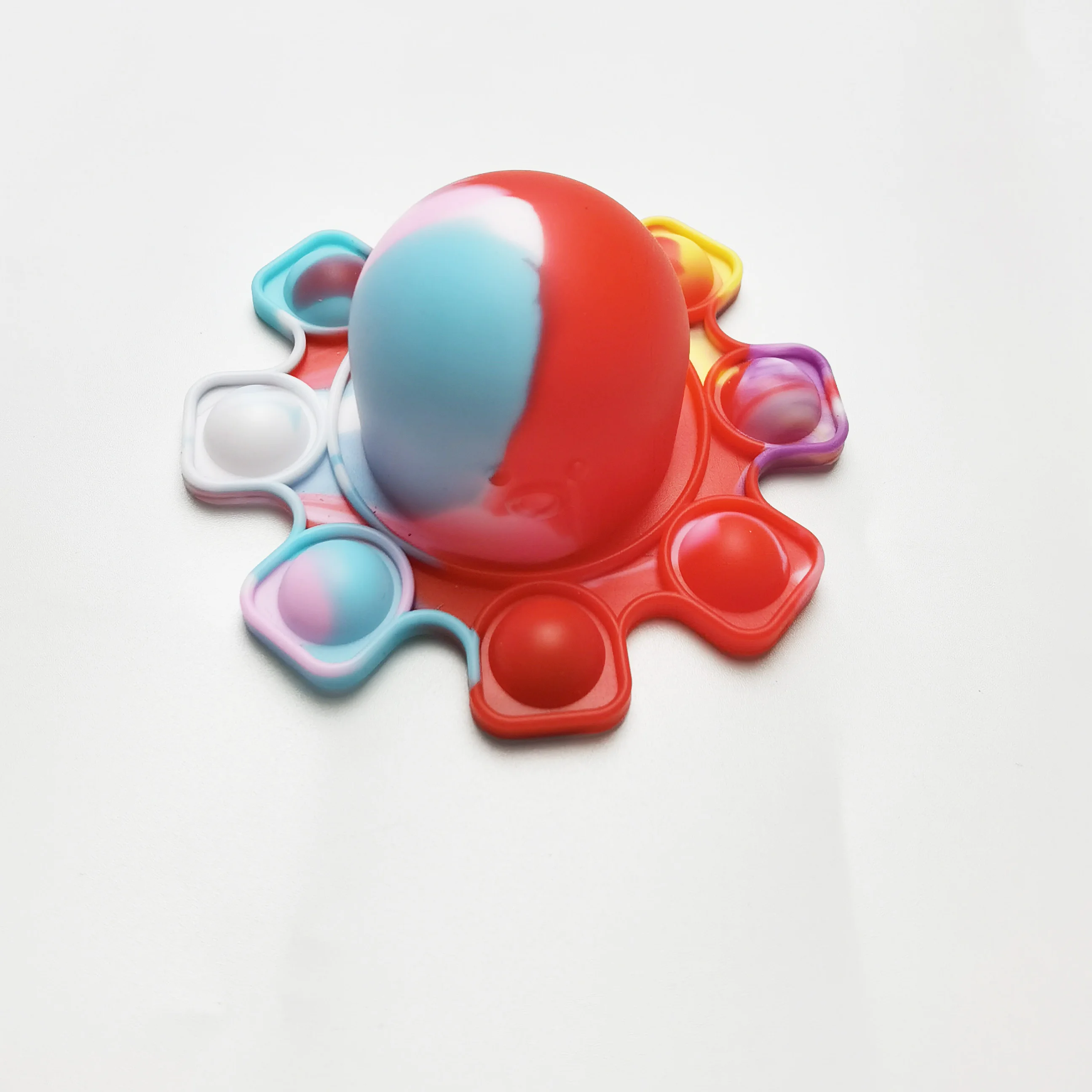 China Factory Wholesale High Quality Free Samples Octopus Fidget Pop Double-sided  Silicone Reversible Octopus keychain