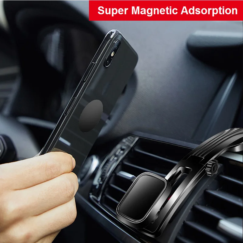 Guide rail magnetic car phone holder universal vehicle dashboard adhesive bracket
