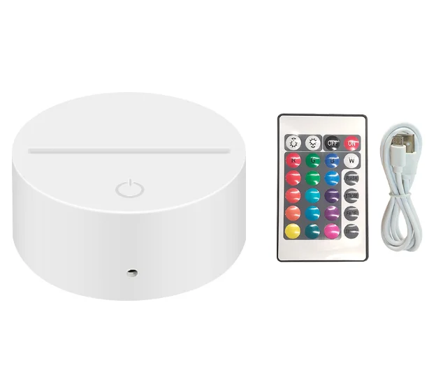 Custom Photo Creative 3d Illusion Night Light Bases With Switch Sensor Remote Acrylic Led Lamp Base Bulk for crafts