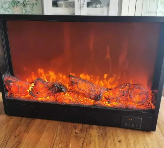 Prima Hot Selling  Modern Freestanding Touchable and Color Selectable Design Wood Burning Fireplace