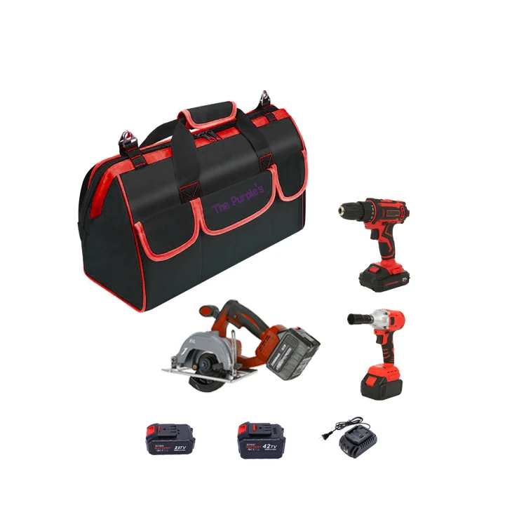 В пурпурного портативный автомобильный набор инструментов коробка печать твердых обложек беспроводной комплект рабочих инструментов для ремонта автомобиля, комплекты Herramienta для работы с деревом