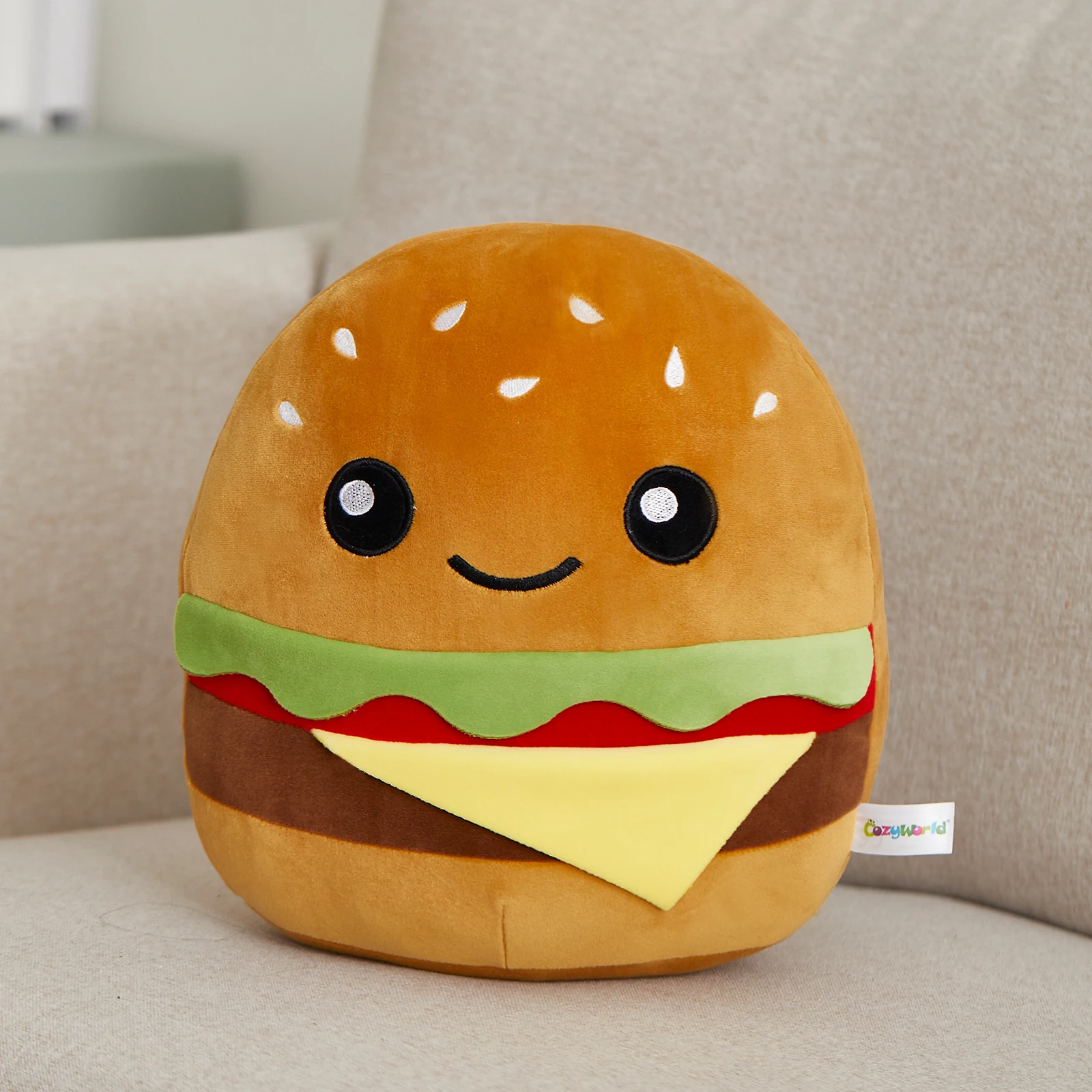 30cm 12inch Squishy Plush Hamburger Pillow home decor comfort squish soft pillow stuffed animals gift for child kids toy