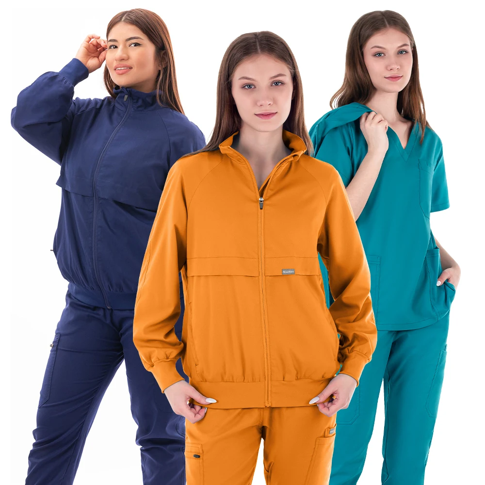 Custom Stylish Plus Size Nurse Uniforms Jackets for Women Lightweight Hospital Comfortable & Stylish Uniforms Jackets