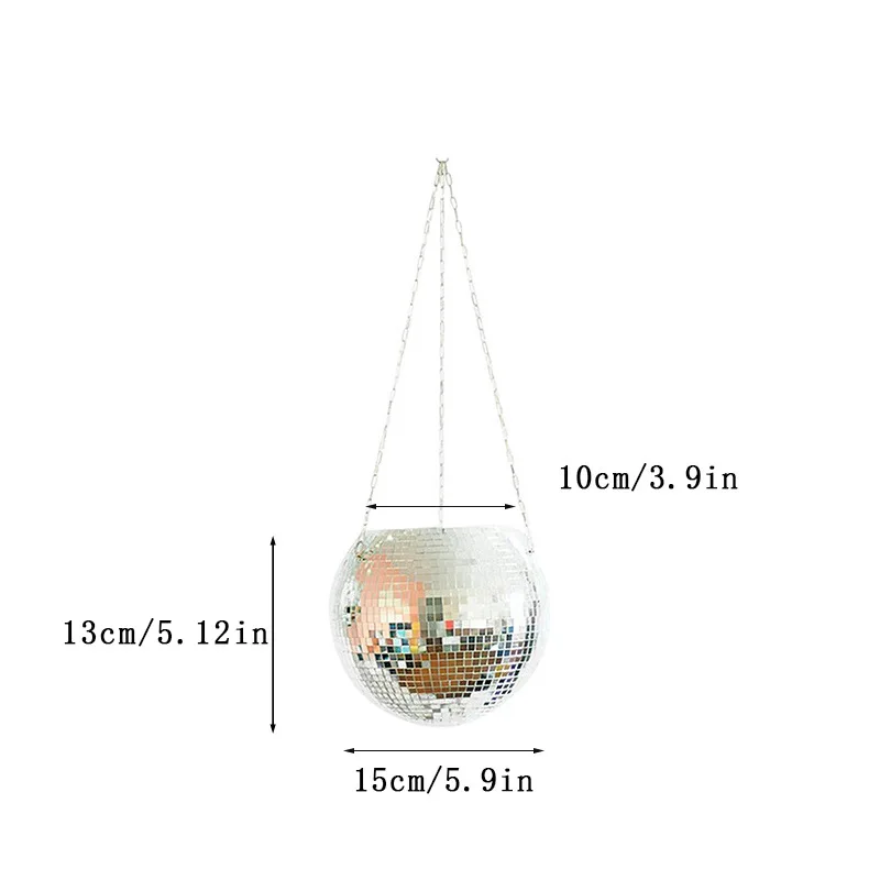 Wholesale Disco Hanging Plant Pot  Balcony Disco Ball Planter Flower Pot Hanging Disco Plant Pot