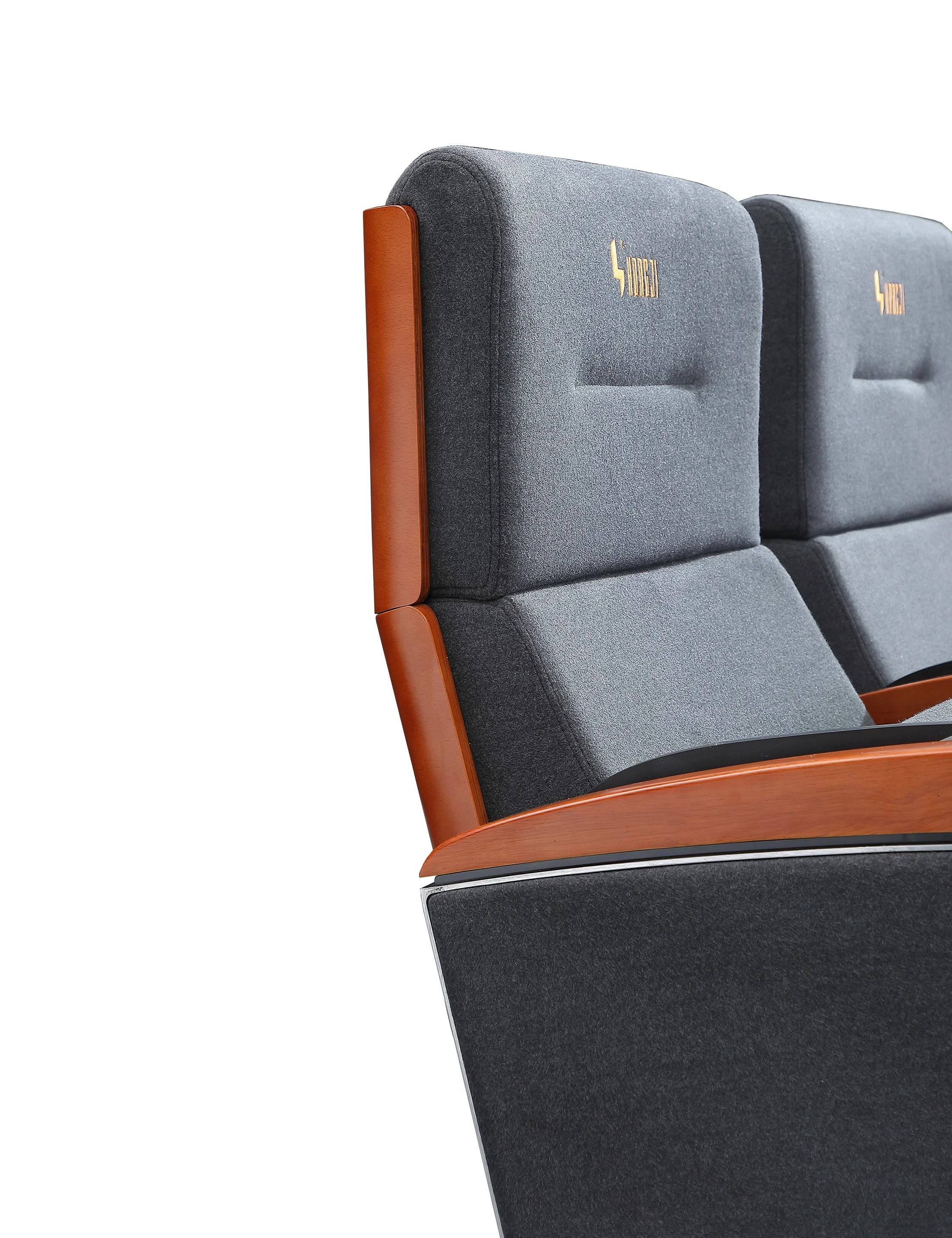 Good quality auditorium seat folding,wooden school church seat auditorium chair with back writing table HJ9815