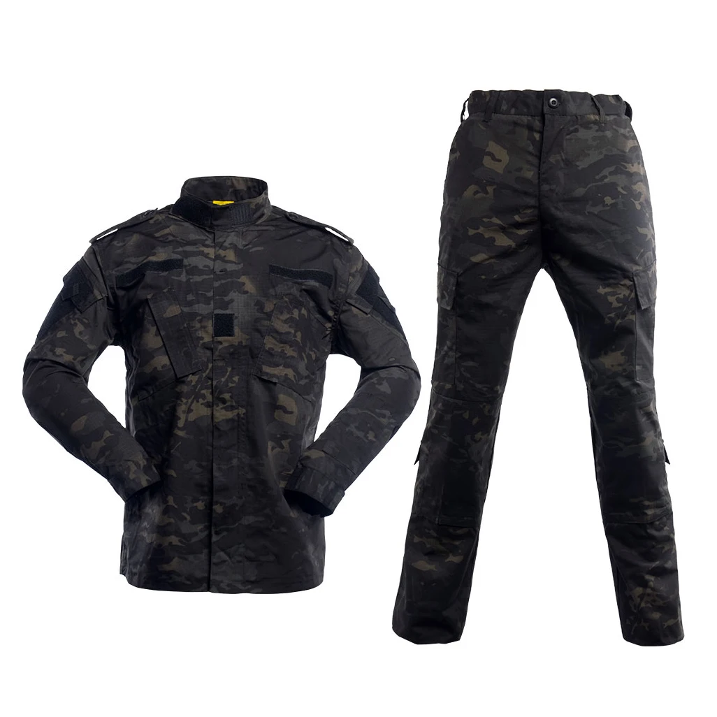 Black OCP Clothing Ripstop ACU Trousers Breathable Combat Shirts and Pants Uniforms