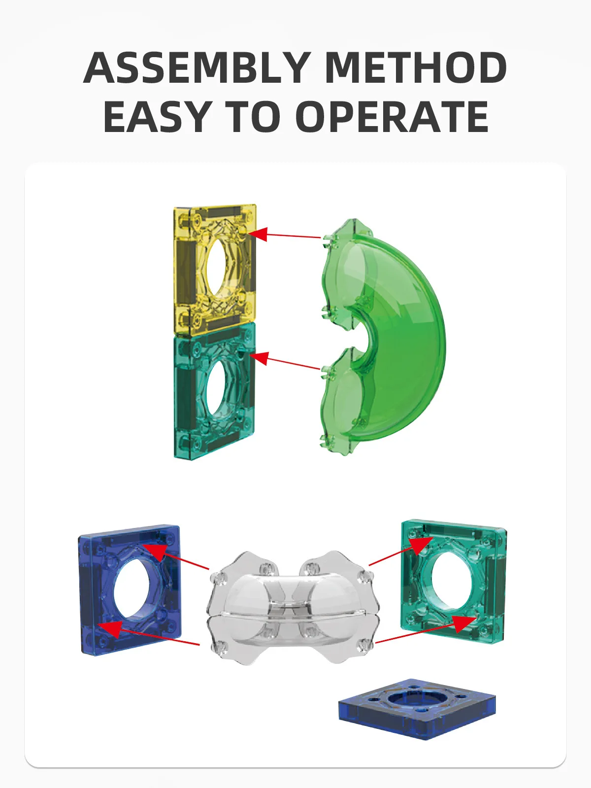 126pcs Magnetic Building blocks Toys Kids Educational Transparent Diy Assembling Race Run Ball Magnetic curve For Kids