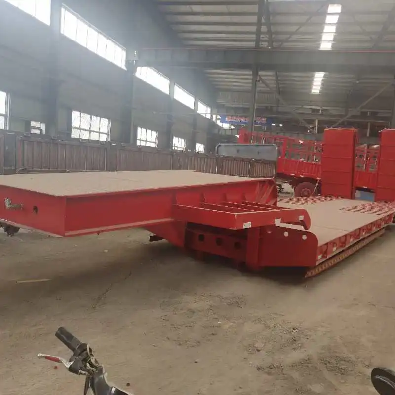 Widely Used Lowboy Truck Semi Trailer, 3 Axle 40ton-80ton price low bed trailers