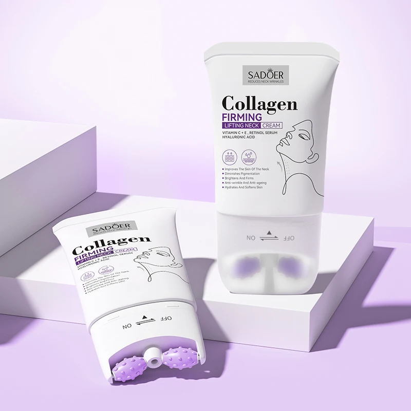 SADOER Neck Massage Cream Collagen Firming And Lifting Anti Wrinkle Cream Moisturizing Beauty Skin Care Vitamin E Face Cream