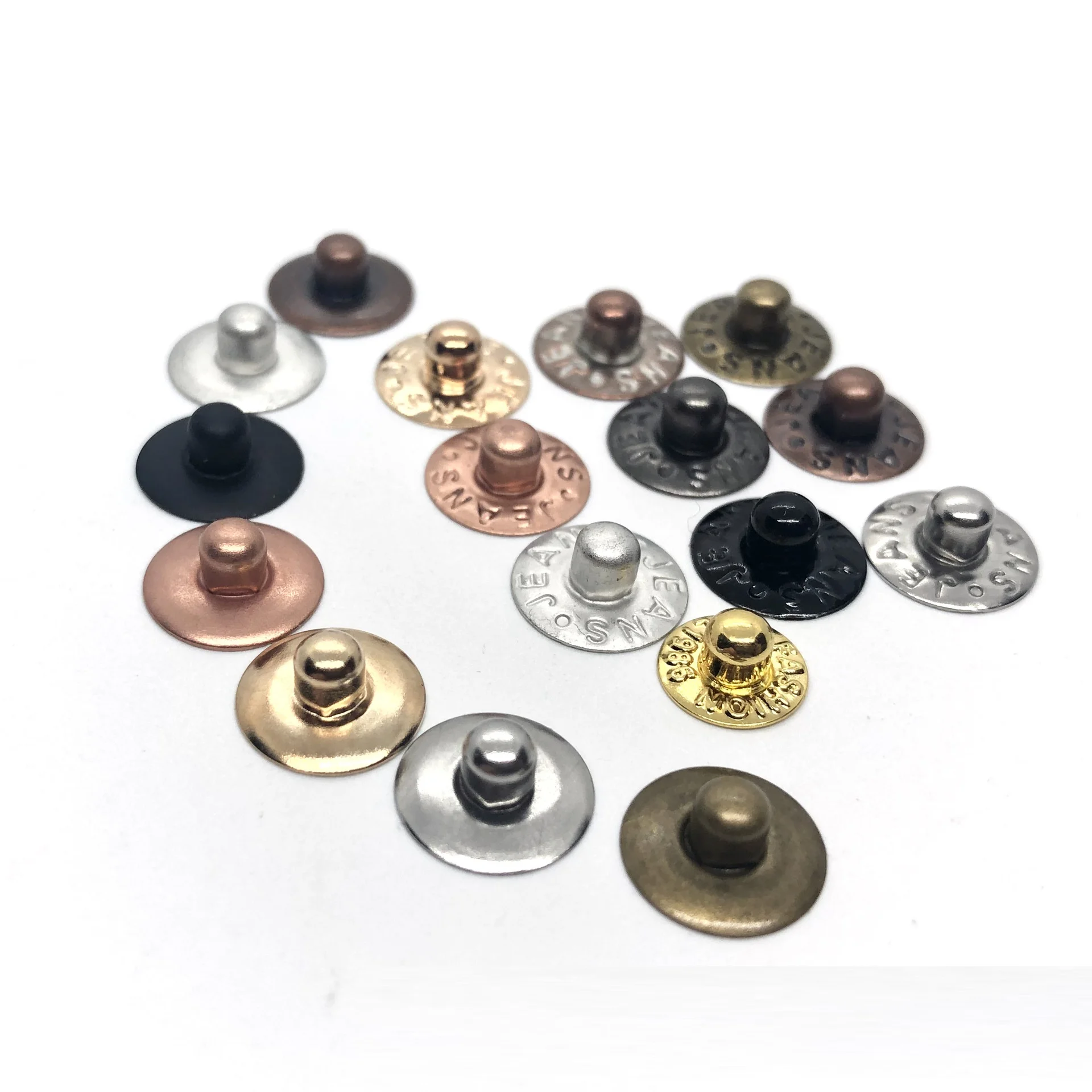 Wholesale custom logo rivets Glossy English Straw Hat Nails Small Pocket Jeans Nails DIY brass Decorative Nails