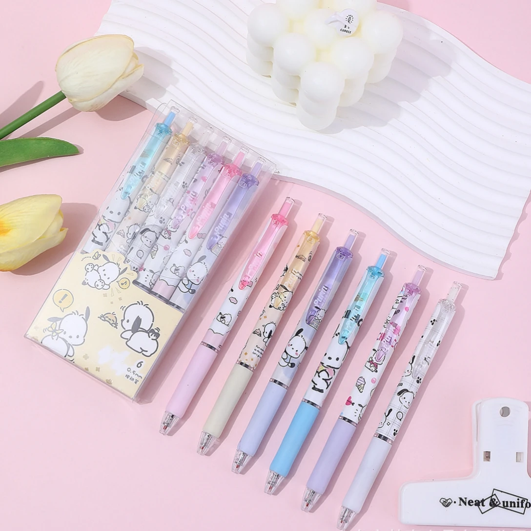 ML bulk kawaii fancy sanrioed cute signature press Black pen school student office stationery set store Writing gel Pen