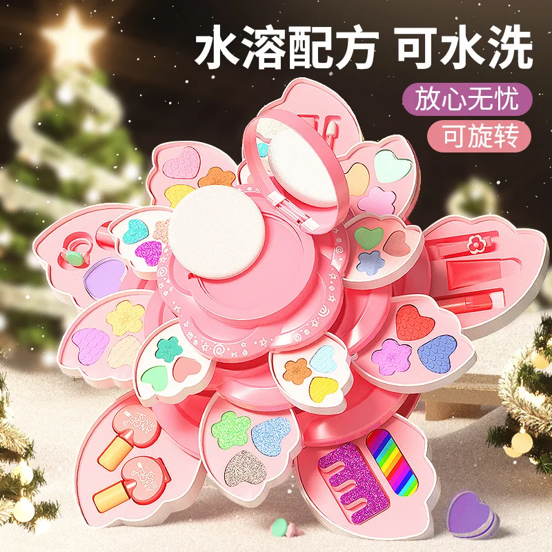 Hot sale Kids Flower Foldable Makeup Tool Set Party Cosplay Cosmetic Kits