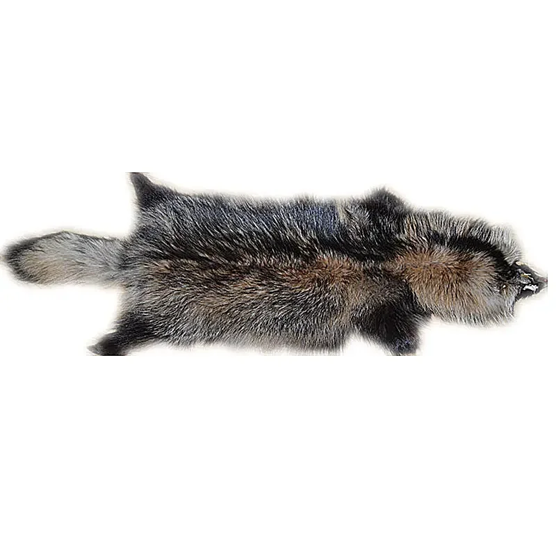 Меховое сырье китайская фабрика оптовая продажа загорелые длинные волосы и мягкая сырая или окрашенная кожа из натурального меха енота