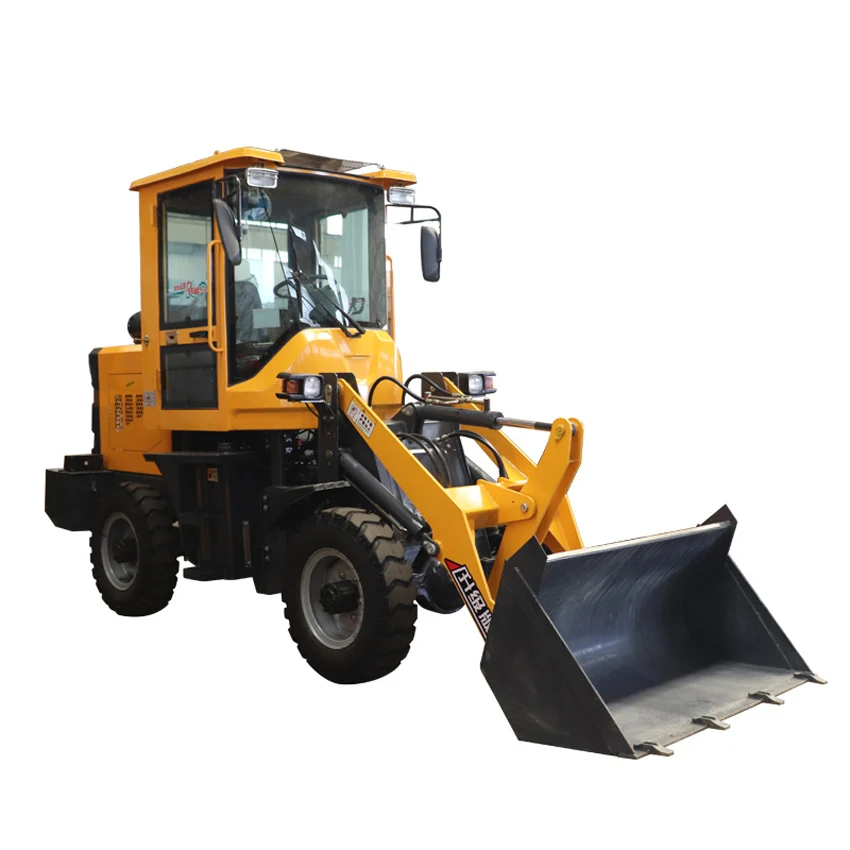 Chinese manufacturer produces small multi-functional wheel loader. The loader can be customized and can lift 700kg.