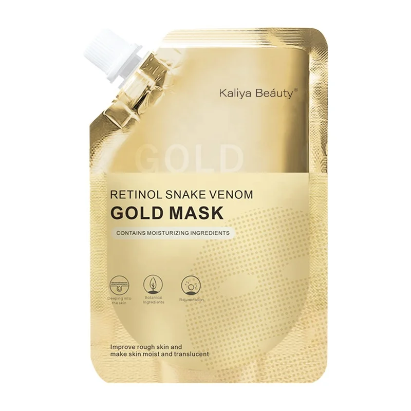 Low price sales 100ml private label organic face skin care peel off mask retinol snake venom gold mask