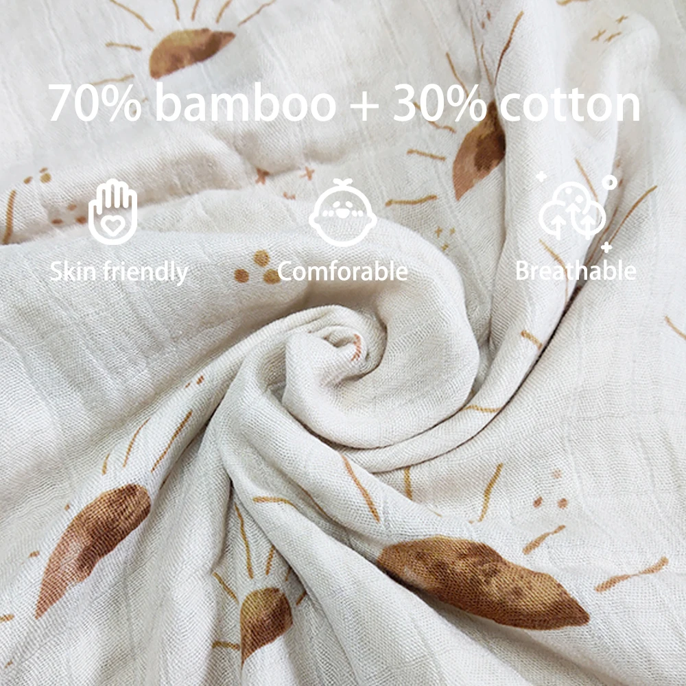 Supper Soft Breathable Flower Baby Blanket Swaddle Muslin Swaddle Blankets