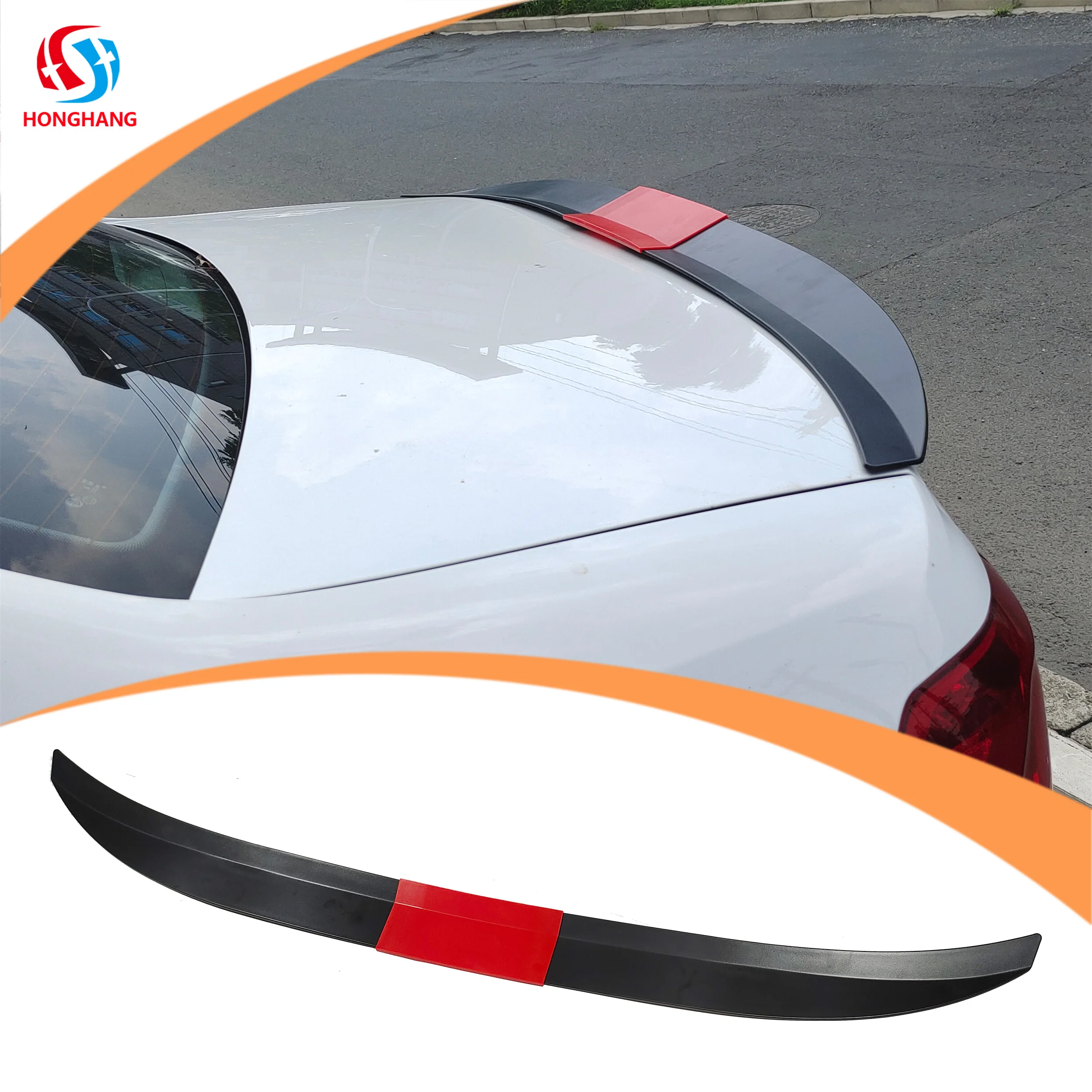 Honghang Brand factory AbS Trunk Rear Wing E type Splitter Universal Car Rear Wing Spoilers For All Cars