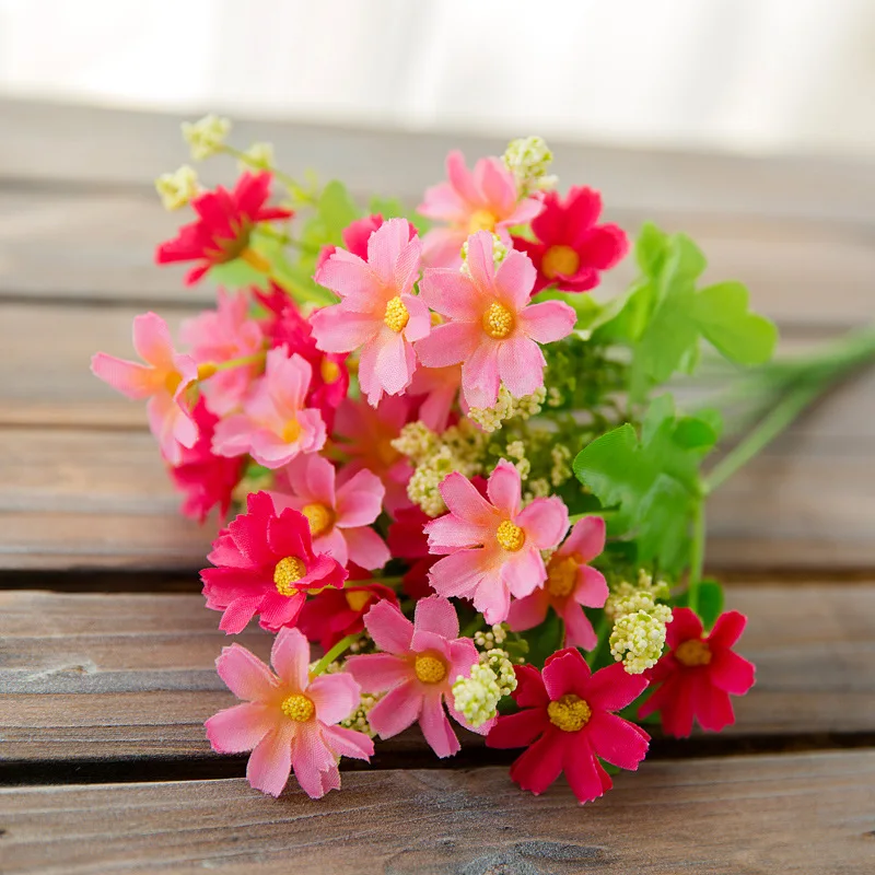 jumping orchid daisies artificial flower and plants silk Small chrysanthemums Indoor decorative flowers and plants