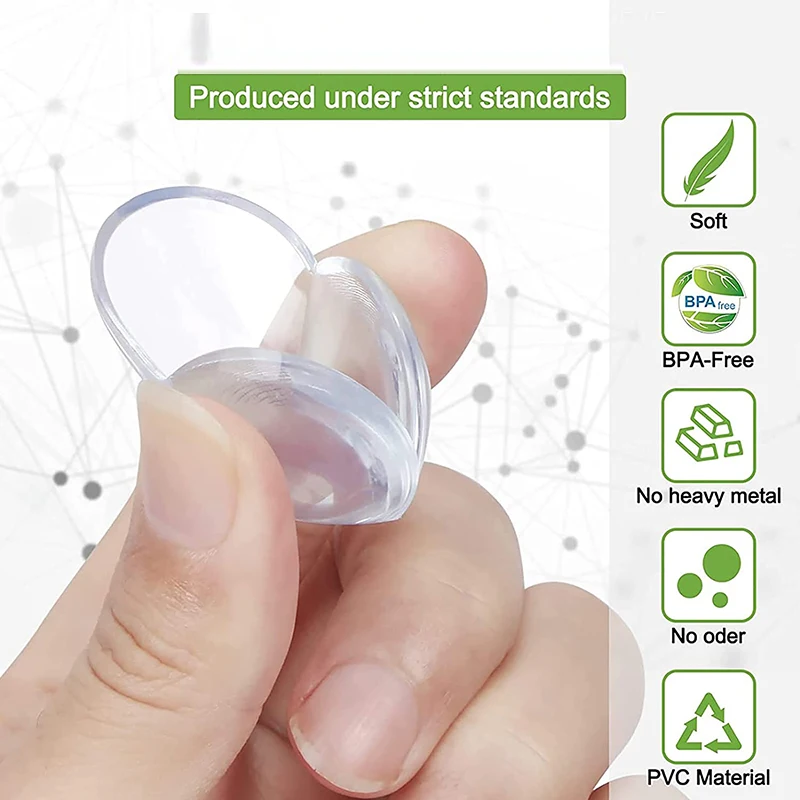 Table Corner Protectors for Baby to Prevent Head & Knee Injuries. Adhesive Pre-Taped pvc corner guard