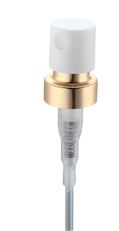 factory outlet 0.06 cc crimp pump 15 18 20mm 400 silver gold color aluminum crimp sprayer pump for perfume