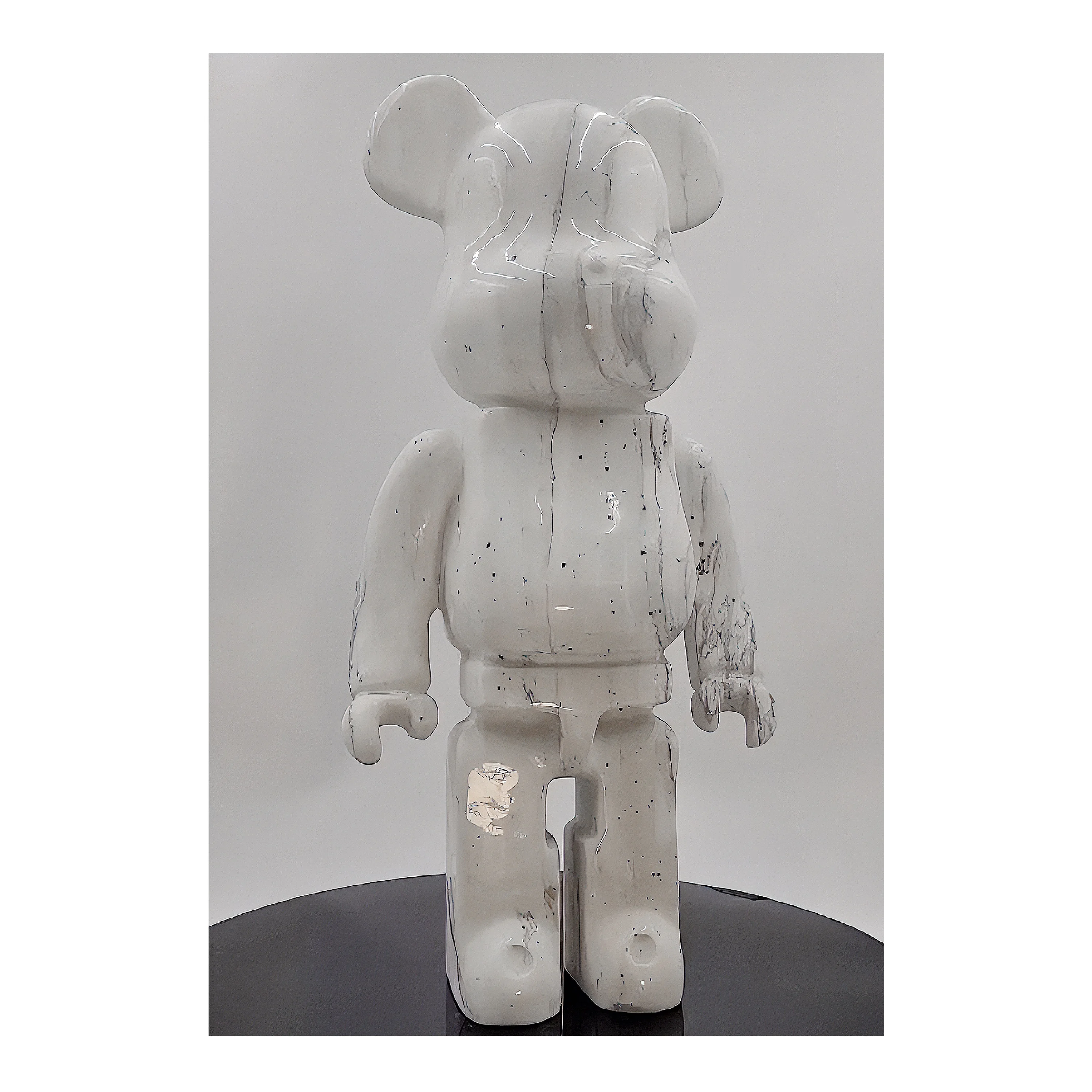 House Polished Calacutta Gold Caving Violent Bear Statue Ornanments Decoration in Natural Marble