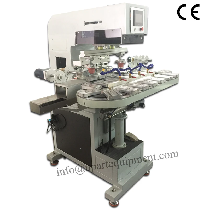 Automatic 4 color Rotary Pad Printing Machine/ Rotary pad printer with ink cup/Auto Conveyor Pad printing Machine pad printing