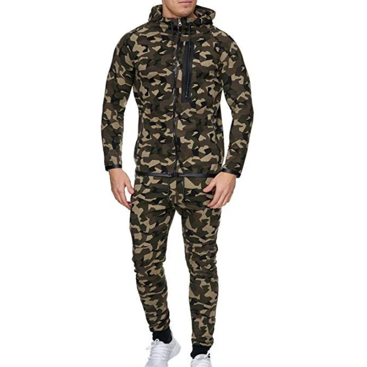 Мужские тренировочные брюки с капюшоном и 3D-принтом, камуфляжная спортивная одежда в стиле хип-хоп с длинным рукавом, новинка 2019