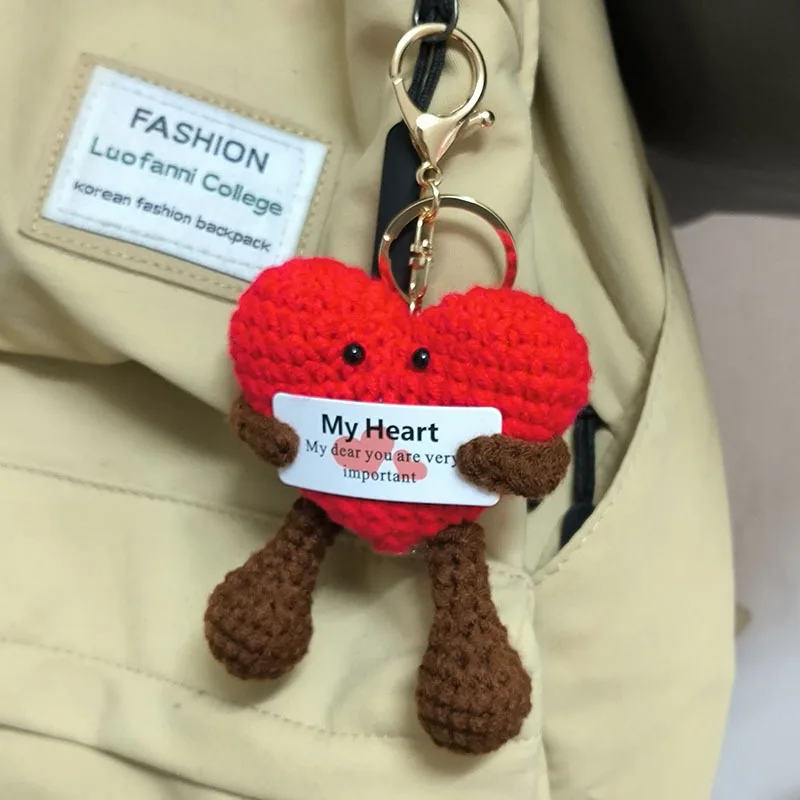 Factory Cute Positive Potato Wool Knitted Doll Mini Home Car Ornament Keychain Gifts Toy Key Pendants