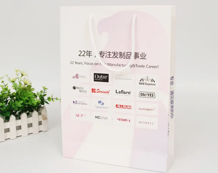 Wholesale Promotional Custom Full Printing UV Paper Bag For Shopping,Custom flat bottom kraft paper bag --DH2190