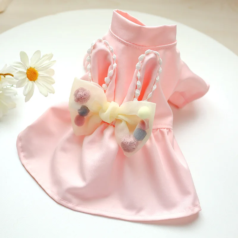 New Style Romantic Bowtie Princess Pet Dress Dog Clothes Wholesale Pet Wear Clothing