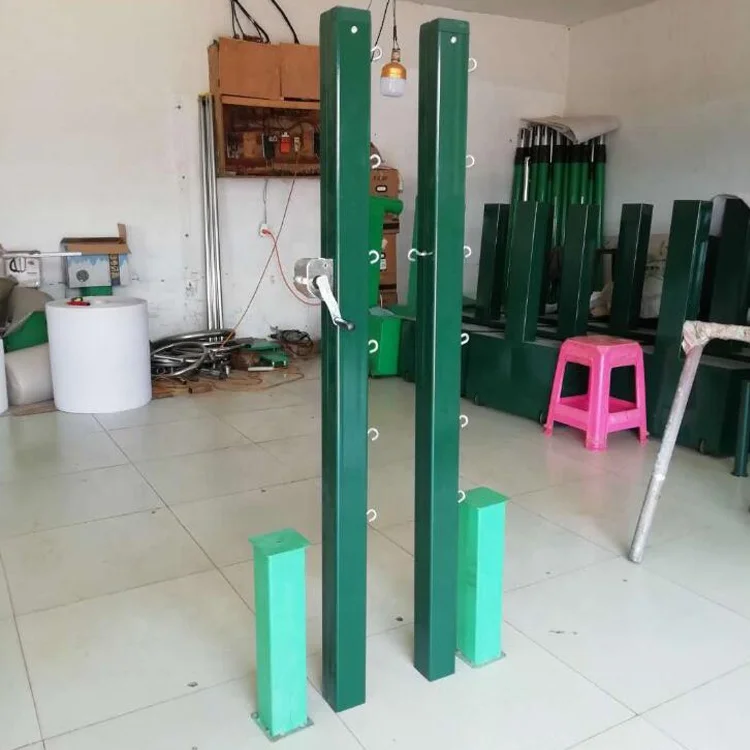 China Factory Price Inground Steel Tennis Training Equipment Tennis Posts and Net