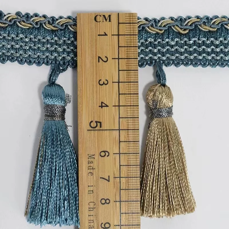 Stocked colorful sewing tassels lace  accessories pom pom trim for curtain new decorative tassels