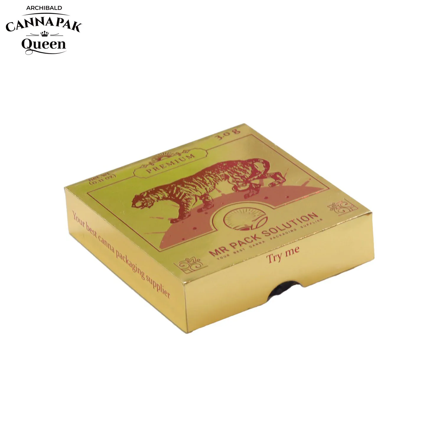 Custom Packaging Pre Roll Tube Display Box Impact-Resistant Magnet Flip Box Golden Cigarette Cartridge Printed Corrugated Boxes