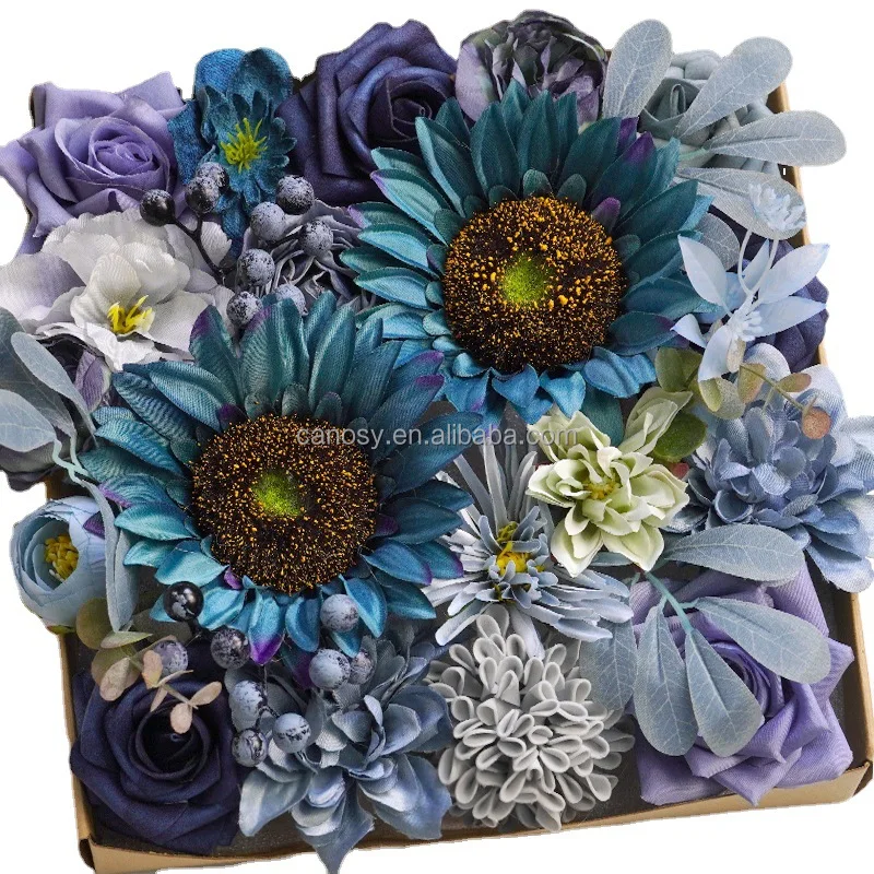 Home Decor Artificial flowers set silk flower Wedding Decoration Flowers Simulation Rose bouquet