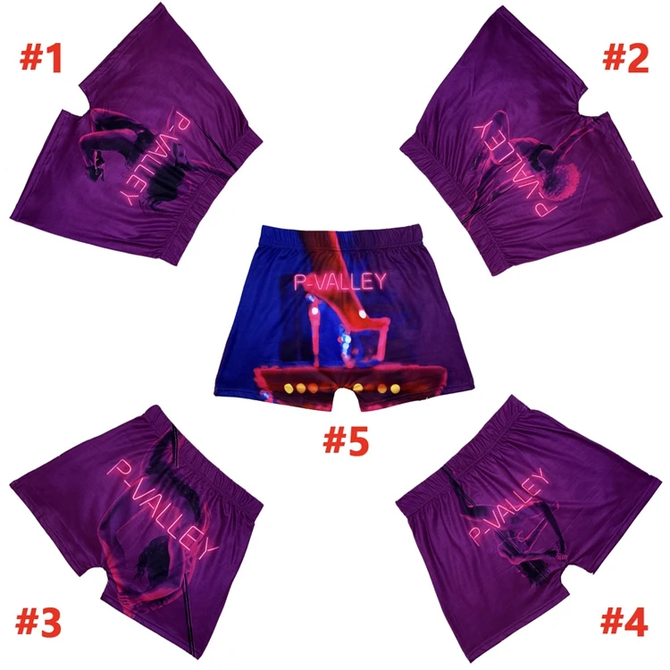 
Hot sale quality stretch polyester custom p valley snack shorts women 