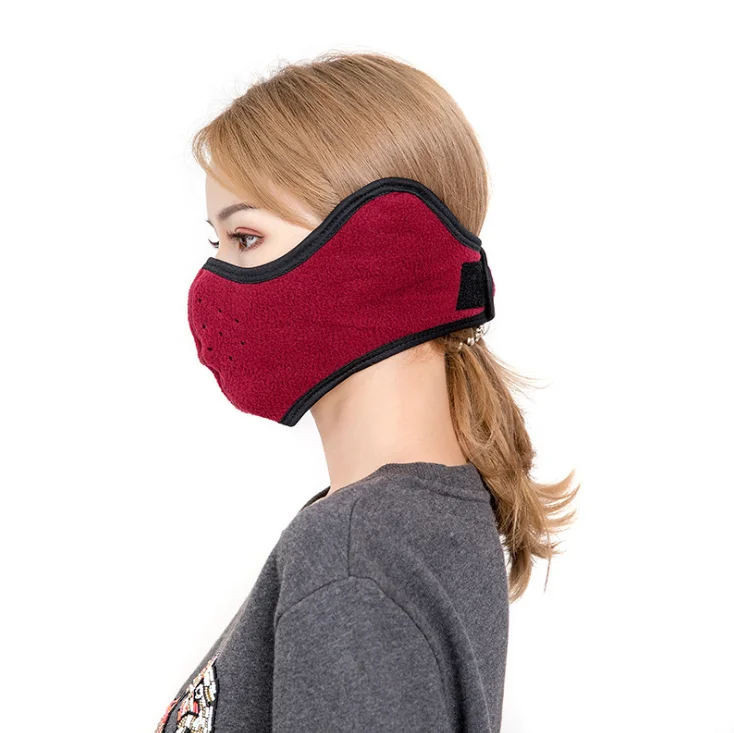 
Wholesale Customized Fabric Logo Women Dust Cover Winter Face Mask Ear Muffs 